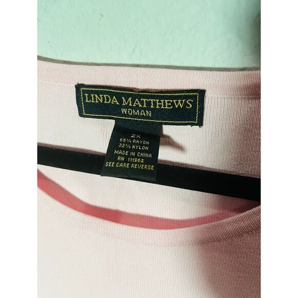 Linda Matthews woman size 2X cardigan sleeveless - Picture 3 of 7